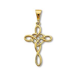 14K Gold Cross Pendant Necklace | Classic Religious Charm By Tehrani Jewelry